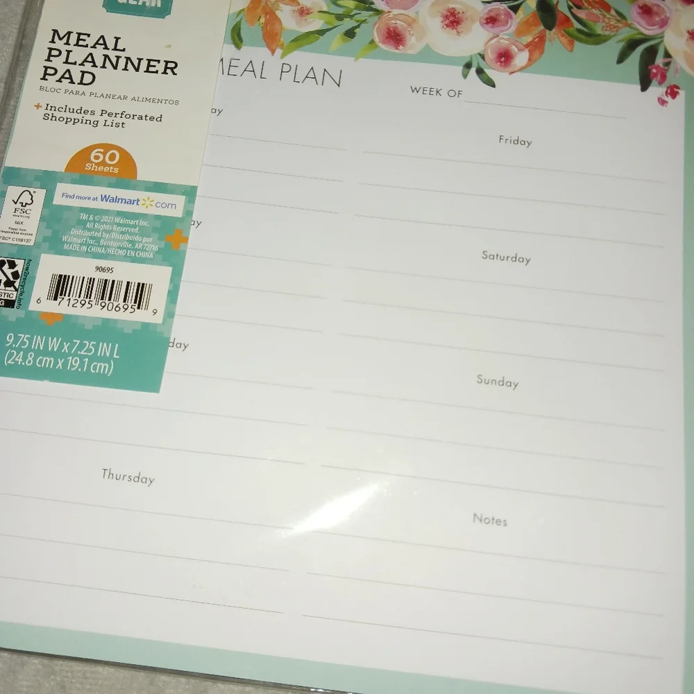 NEW! Meal Planning Magnetic Pad